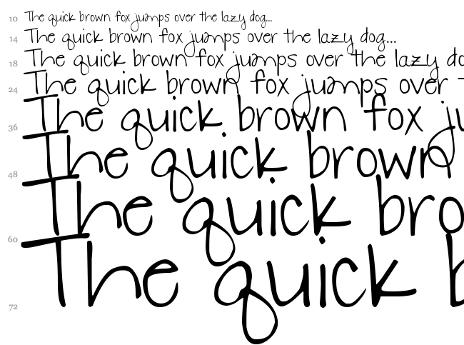 DJB Danielle 2.0 font waterfall